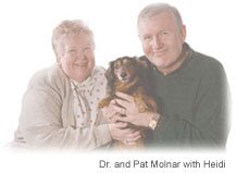 Dr. and Pat Molnar with Heidi